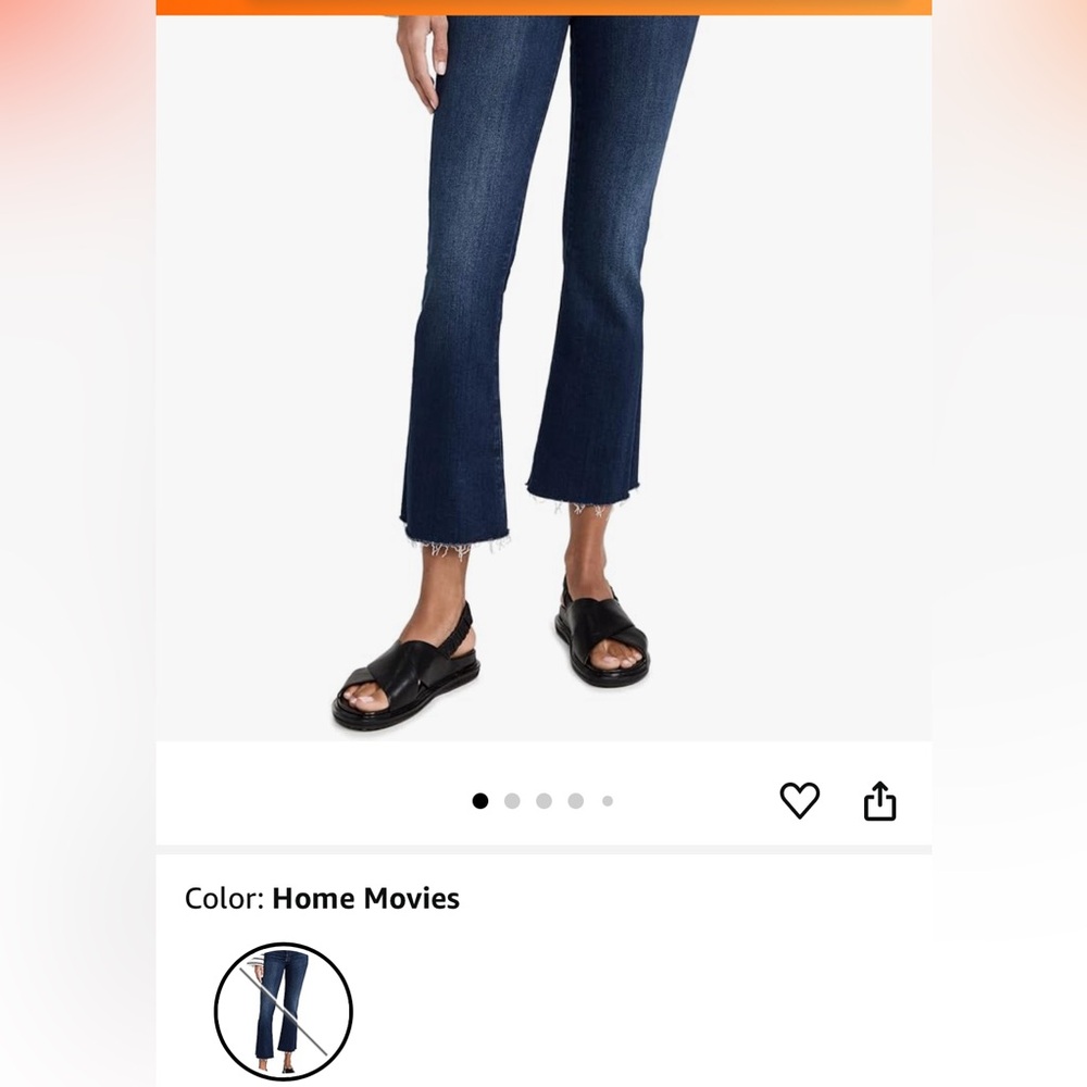 MOTHER Hustler Ankle Fray Jeans in Home Movies size 30